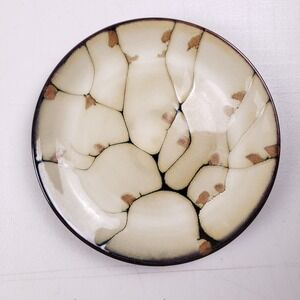 Mikasa Gourmet Basics Andria Plate 8" Stoneware Tan Brown Reactive Glaze Salad‎